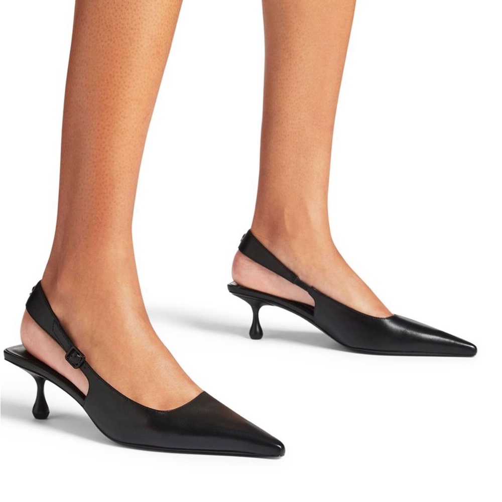 Jimmy Choo Black Women's Slingback Shoes Amel 50 size 36.5
